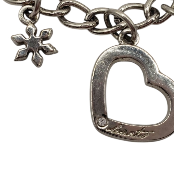 Silver Charm Safety Pin Brooch - Picture 4 of 10